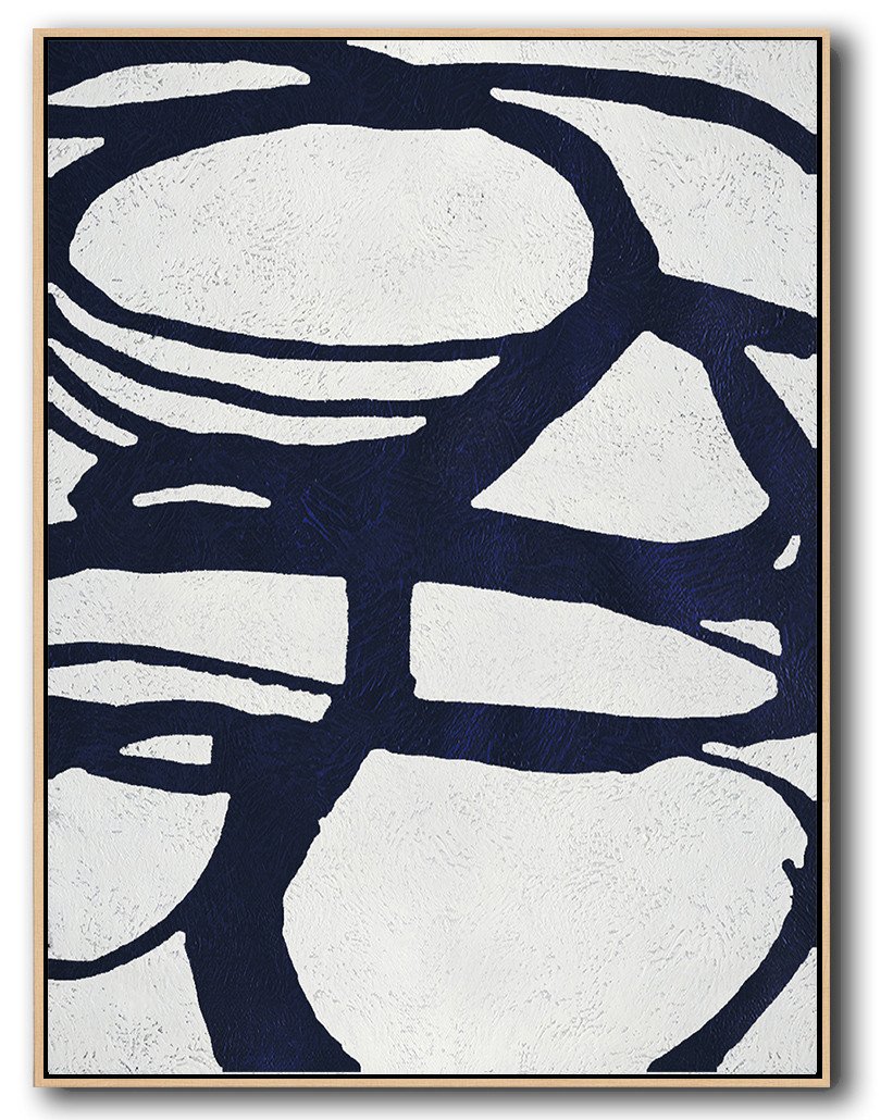 Navy Blue Minimal Art #NV150B - Click Image to Close